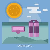 Snorkeling Illustration conceptuelle Design vecteur