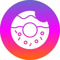Donut glyphe pente cercle icône conception vecteur