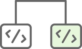 Logiciel développement fillay icône conception vecteur