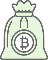 bitcoin sac fillay icône conception vecteur