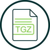 tgz fichier format ligne cercle icône conception vecteur