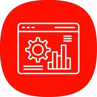 seo travail ligne courbe icône conception vecteur