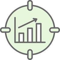 Les données analytique fillay icône conception vecteur