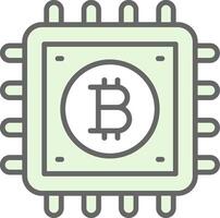 bitcoin processus fillay icône conception vecteur