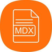 mdx fichier format ligne courbe icône conception vecteur