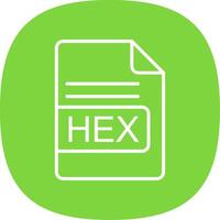 hex fichier format ligne courbe icône conception vecteur