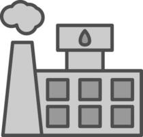 pétrole industrie ligne rempli niveaux de gris icône conception vecteur