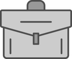 portefeuille ligne rempli niveaux de gris icône conception vecteur