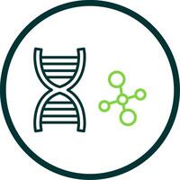 ADN ligne cercle icône conception vecteur