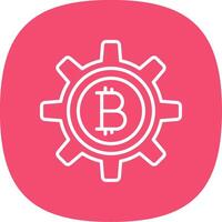 bitcoin la gestion ligne courbe icône conception vecteur