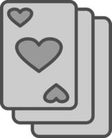 casino ligne rempli niveaux de gris icône conception vecteur