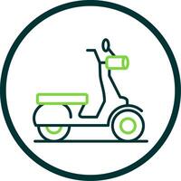 scooter ligne cercle icône conception vecteur