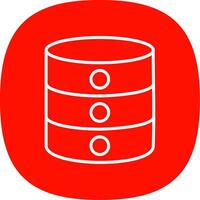 base de données ligne courbe icône conception vecteur