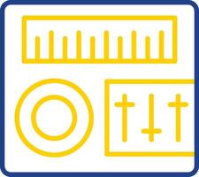 du son mixer ligne deux Couleur icône conception vecteur