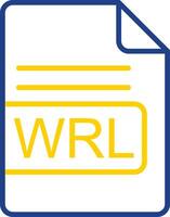 wrl fichier format ligne deux Couleur icône conception vecteur