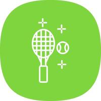 tennis ligne courbe icône conception vecteur
