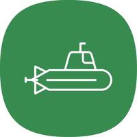 sous-marin ligne courbe icône conception vecteur