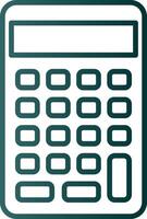 icône de gradient de ligne de calculatrice vecteur