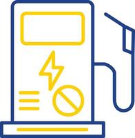 carburant station ligne deux Couleur icône conception vecteur