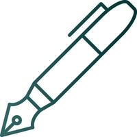 icône de dégradé de ligne de stylo vecteur