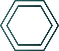 hexagone ligne pente icône vecteur