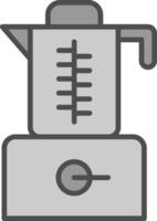 mixer mixeur ligne rempli niveaux de gris icône conception vecteur