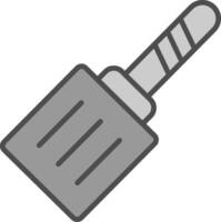 spatule ligne rempli niveaux de gris icône conception vecteur
