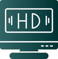 HD glyphe pente icône vecteur