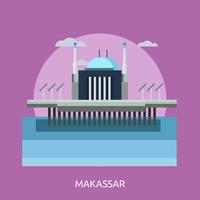 Makassar Illustration conceptuelle Design vecteur