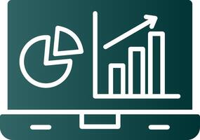 icône de dégradé de glyphe analytique vecteur