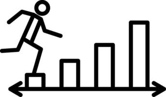 Commerce carrière ligne pente icône vecteur