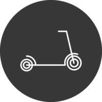 donner un coup scooter ligne inversé icône conception vecteur