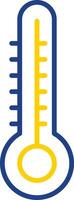 thermomètre ligne deux Couleur icône conception vecteur
