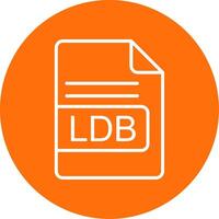 ldb fichier format multi Couleur cercle icône vecteur