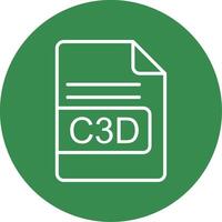 c3d fichier format multi Couleur cercle icône vecteur