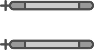 des bâtons ligne rempli niveaux de gris icône conception vecteur