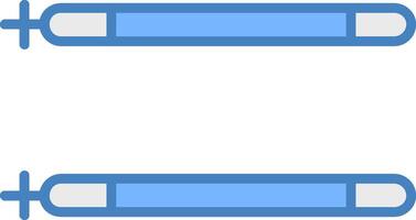 des bâtons ligne rempli bleu icône vecteur
