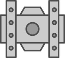 support ligne rempli niveaux de gris icône conception vecteur