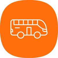 tour autobus ligne courbe icône conception vecteur