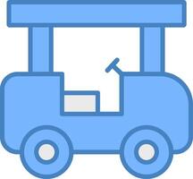 transport ligne rempli bleu icône vecteur
