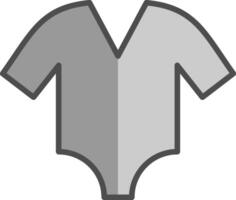 le maillot de corps ligne rempli niveaux de gris icône conception vecteur