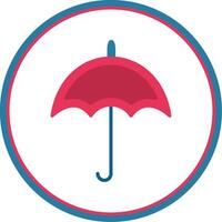 parapluie plat cercle icône vecteur