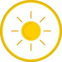 Soleil plat cercle icône vecteur