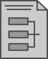 infographie ligne rempli niveaux de gris icône conception vecteur