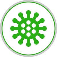 virus plat cercle icône vecteur