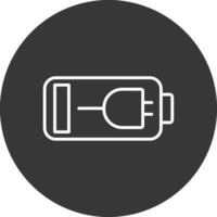 mise en charge batterie ligne inversé icône conception vecteur