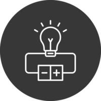 électrique circuit ligne inversé icône conception vecteur
