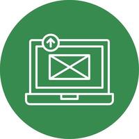 Envoi en cours email multi Couleur cercle icône vecteur