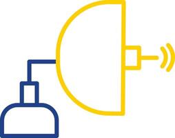 antenne ligne deux Couleur icône conception vecteur