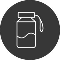l'eau bouteille ligne inversé icône conception vecteur